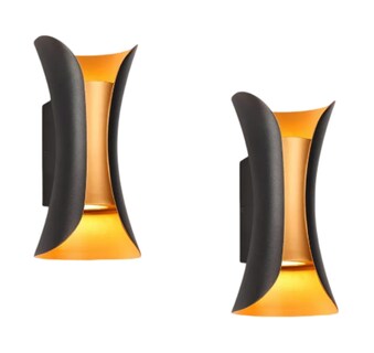 Foto 1 | Foto 1 | Lámpara De Pared Xtellar Exterior Impermeable Led Integrada Minimalista Dorado