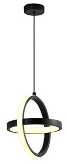 Foto 1 | Foto 1 | Lámpara Colgante Xtellar Led Tipo Anillo Con 3 Tonos Regulables Y Altura Ajustable – Negro