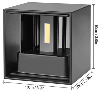 Foto 2 | Foto 2 | Lámpara De Pared Xtellar Led Bidireccional Ip65 De Aluminio Ajustable Con Luz Cálida Negro