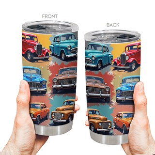 Foto 1 | Foto 1 | Taza De Café Tumbler Oasisdream De 600 Ml Con Estampado De Coche 18/8 Ss - Venta Internacional.