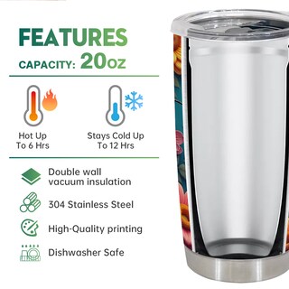 Foto 5 | Foto 5 | Taza De Café Travel Tumbler Oasisdream De Acero Inoxidable De 600 Ml - Venta Internacional.