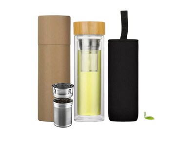 Foto 1 | Foto 1 | Termo Infusor Te De Vidrio Xtellar Con Tapa Bambú Infusores 450ml