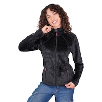 Chamarra De Fur Para Mujer Con Bolsillos Greenlander Negro