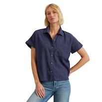 Camisa Eddie Bauer Field Flex Para Mujer Azul