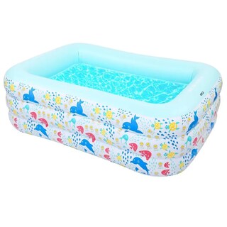 Foto 1 | Foto 1 | Alberca Inflable Rectangular 5 Personas Pvc Eo Safe Imports Esi-23677 Azul