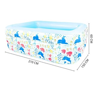 Foto 4 | Foto 4 | Alberca Inflable Rectangular 5 Personas Pvc Eo Safe Imports Esi-23677 Azul