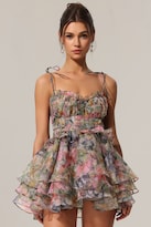 Vestido Bellabarnetten Hester Sin Mangas Con Cuello En V Y Volantes