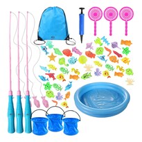 Kit De Juego De Pesca Piscina Para Niños 56pz Eo Safe Imports Esi-23671 Multicolor