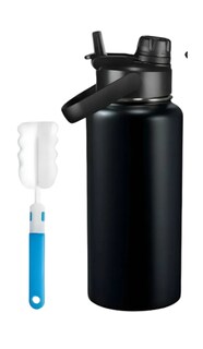 Foto 1 | Foto 1 | Termo Xtellar 40oz Doble Boca Para Beber Antifugas Con Asa Y Cepillo Incluido Negro