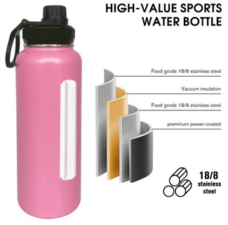 Foto 4 | Foto 4 | Termo Xtellar 40oz / 1200ml Antifugas De Acero Inoxidable 304 Con Asa Y Boca Ancha Rosa