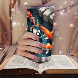 Foto 6 | Foto 6 | Taza Taza Tumbler Oasisdream De Acero Inoxidable 600 Ml Con Estampado De Peces - Venta Internacional.