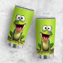 Taza De Café Travel Tumbler Oasisdream De 600 Ml Con Estampado De Ranas - Venta Internacional.