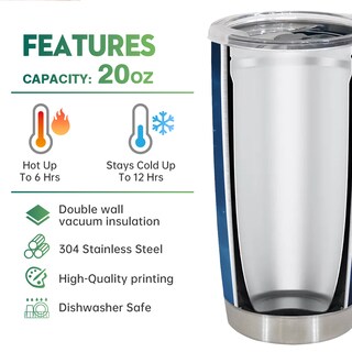 Foto 5 | Foto 5 | Taza De Café Tumbler Oasisdream De 600 Ml Con Estampado De Lobos Acero Inoxidable 18/8 - Venta Internacional.