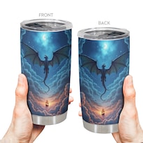 Taza De Café Tumbler Oasisdream De 600 Ml Con Estampado De Murciélagos Acero Inoxidable 18/8 - Venta Internacional.