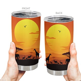 Foto 3 | Foto 3 | Vaso Oasisdream De Acero Inoxidable De 600 Ml Con Estampado Animal - Venta Internacional.