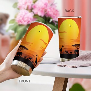 Foto 5 | Foto 5 | Vaso Oasisdream De Acero Inoxidable De 600 Ml Con Estampado Animal - Venta Internacional.