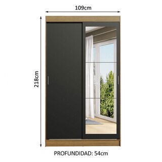 Foto 3 | Foto 3 | Ropero Closet Madesa Tokio 2 Puertas 1 Espejo Mn 2