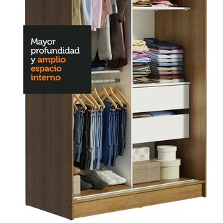 Foto 6 | Foto 6 | Ropero Closet Madesa Tokio 2 Puertas 1 Espejo Mn 2