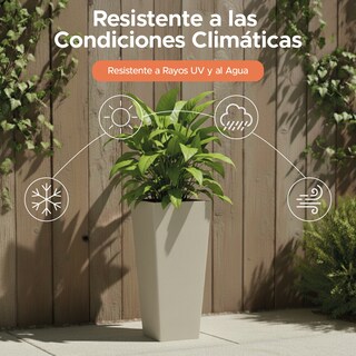 Foto 4 | Foto 4 | Maceta Cuadrada Alta Elly Decor 28 x 61 Cm Color Blanco