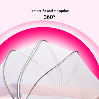 Foto 4 | Foto 4 | Cuna Corral Viajero Para Bebé Aeiou Bc001 Con Mosquitero Pink Gray