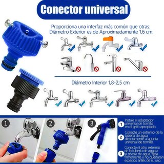 Foto 4 | Foto 4 | Manguera 22.5 Metros Expandible De Alta Resistencia Con Pistola De 7 Funciones – Diseño Flexible Antienredos Para Riego