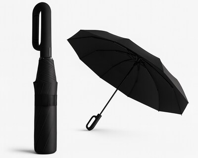 Foto 1 | Foto 1 | Paraguas Automático Compacto con Protección UV y Diseño Antiviento, Bluelander, (Negro)