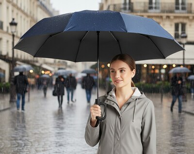 Foto 4 | Foto 4 | Paraguas Automático Compacto con Protección UV y Diseño Antiviento, Bluelander (Azul)