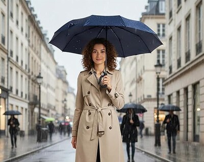 Foto 5 | Foto 5 | Paraguas Automático Compacto con Protección UV y Diseño Antiviento, Bluelander (Azul)