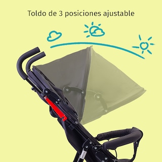 Foto 3 | Foto 3 | Carriola De Bastón Reclinable Starkids Andrómeda Plegable Negro/negro