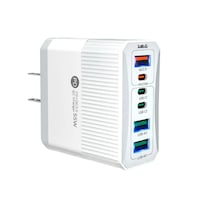 Cargador Lab.g Usb Adaptador De 55w 6 Puertos Lagom Cubo 3 Usb + 3 Tipo-c Blanco