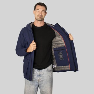 Foto 4 | Foto 4 | Chamarra Con Capucha Para Hombre Con Bolsa Interna Greenlander Azul Marino