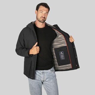 Foto 4 | Foto 4 | Chamarra Con Capucha Para Hombre Con Bolsa Interna Greenlander Negro