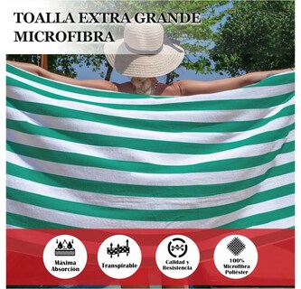 Foto 2 | Foto 2 | Toalla Lab.g Extra Grande Microfibra Suave Verde