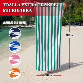Foto 2 | Foto 2 | Toalla Belug Extra Grande Microfibra Suave Verde