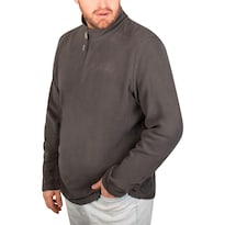 Sudadera Fleece Plus Size Para Hombre De Medio Cierre Greenlander Gris