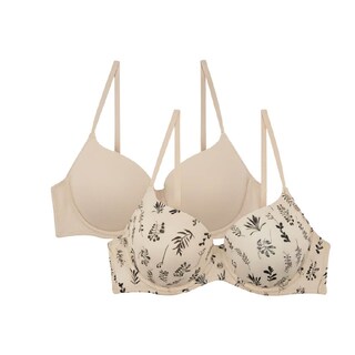 Foto 1 | Foto 1 | Brasier Duo Lili Pink Tipo Copa Tres Cuartos Estampado Nude