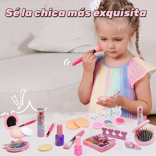 Foto 6 | Foto 6 | Juguete Lab.g Estuche De Maquillaje Para Niñas Lavable Rosa