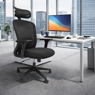 Foto 1 | Foto 1 | Silla Ergonómica De Escritorio Con Soporte Lumbar Y Cabeza Mu:4life Negro
