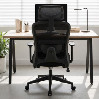 Foto 2 | Foto 2 | Silla Ergonómica De Escritorio Con Soporte Lumbar Y Cabeza Mu:4life Negro