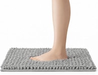 Tapete De Chenille Para Baño 40 X 60 Cm Color Gris Bluelander