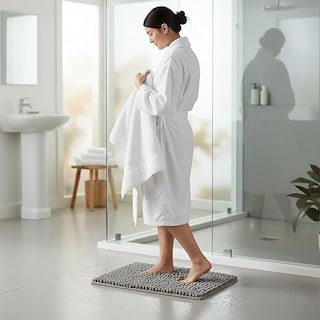 Foto 3 | Foto 3 | Tapete De Chenille Para Baño 40 X 60 Cm Color Gris Bluelander