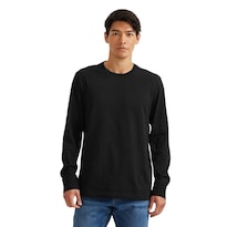 Playera Eddie Bauer Legend Manga Larga Para Hombre Negro