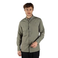 Camisa Eddie Bauer Manga Larga Rainier Para Hombre Verde