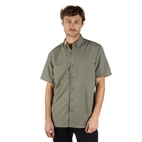 Camisa Eddie Bauer Manga Corta Rainier Para Hombre Verde