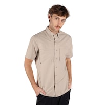 Camisa Eddie Bauer Manga Corta Rainier Para Hombre Beige