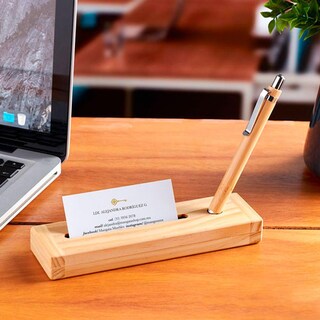 Foto 5 | Foto 5 | Paquete 256 Piezas Set Corporativo De Bolígrafo De Madera Con Porta Tarjetas