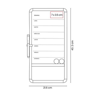 Foto 7 | Foto 7 | Paquete 24 Piezas Pintarrón Semanal Magnético Con Corcho Y Marcador