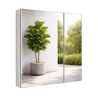 Foto 1 | Foto 1 | Esatto Espejo Botiquín Cuadrado Con Luz 60 X 60 X 14 Cms Bass