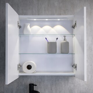 Foto 2 | Foto 2 | Esatto Espejo Botiquín Cuadrado Con Luz 60 X 60 X 14 Cms Bass