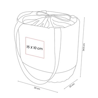 Foto 6 | Foto 6 | Paquete 12 Piezas Bolsa Promocional Tipo Cesta Con Cierre De Jareta